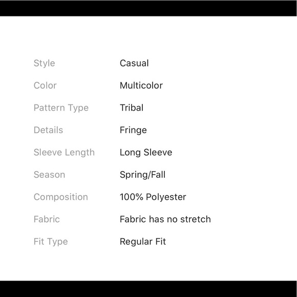 5⭐️Sophia Tribal Jacket boho - Picture 9 of 9